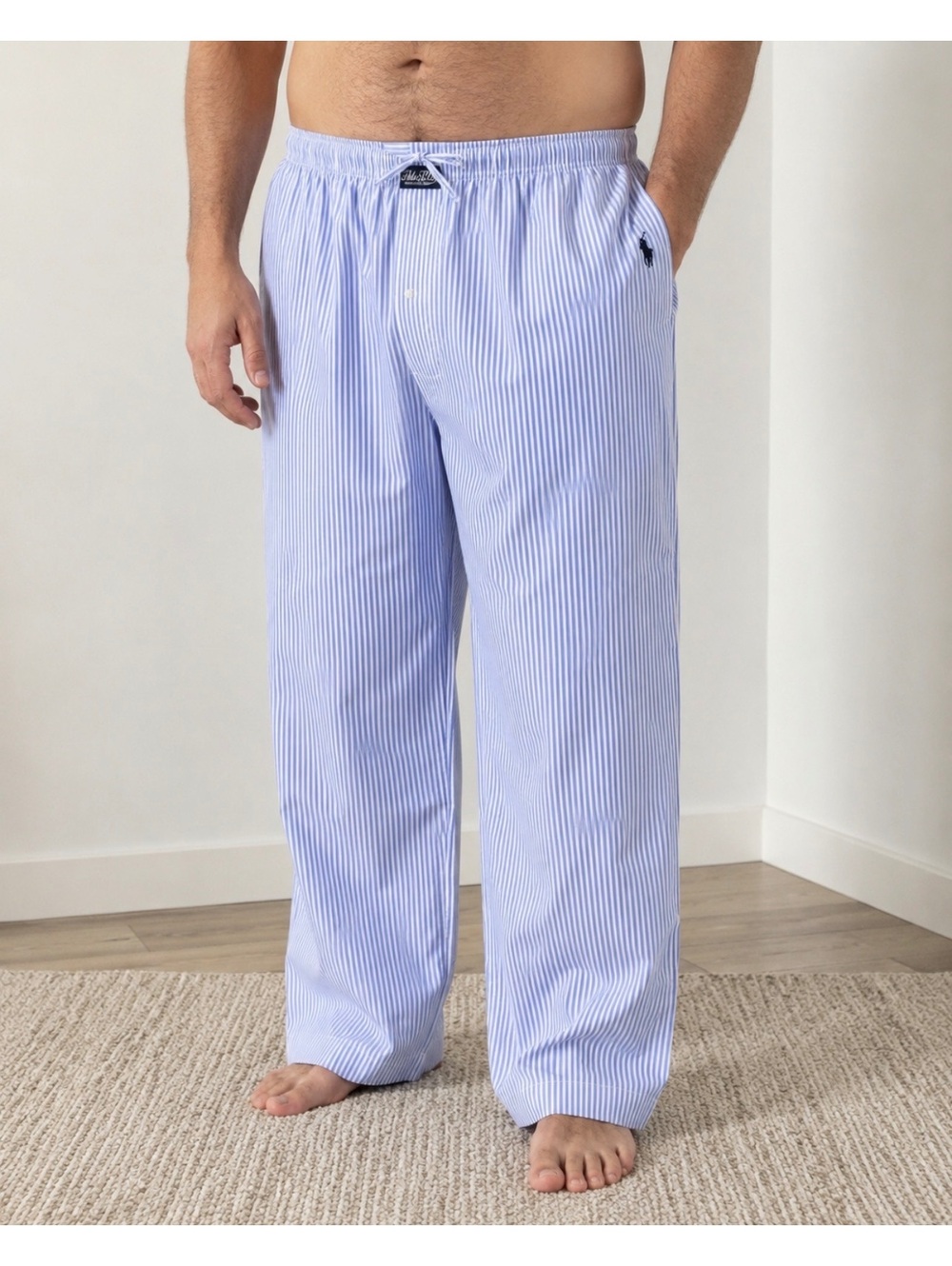 Polo Ralph Lauren Men’s Blue White Striped Sleep Pants Pajama Pants Size 2X NWT